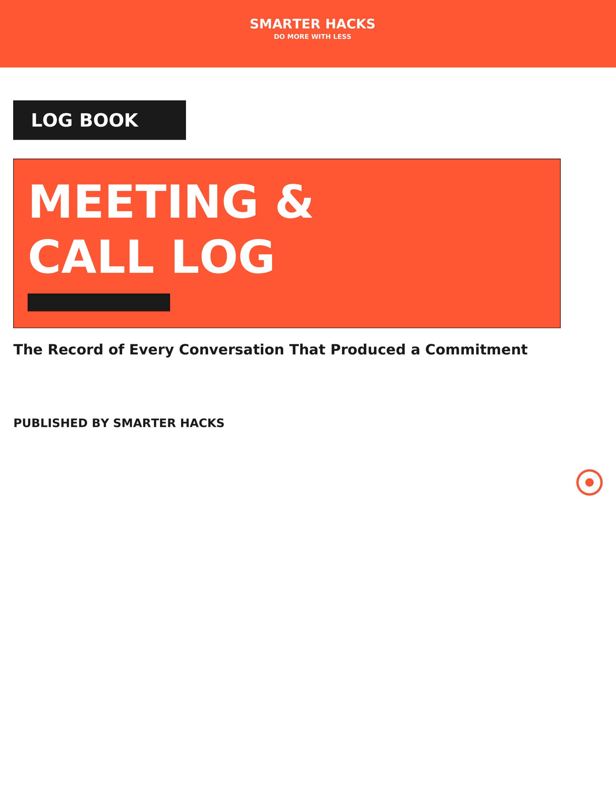 Meeting / Call Log