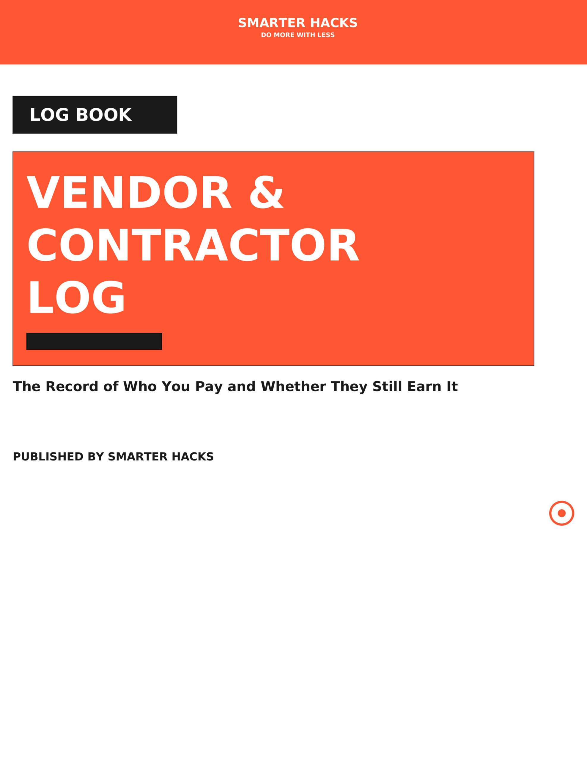 Vendor / Contractor Log